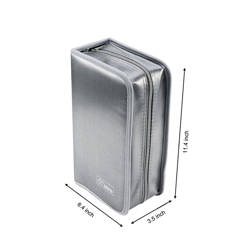 CCidea CD Case DVD Storage Holder, 128 Capacity DVD Cases Organizer CD Plastic Protective Carrying Binder,Portable Cd Wallet for Home Travel (Gray) - Image 3